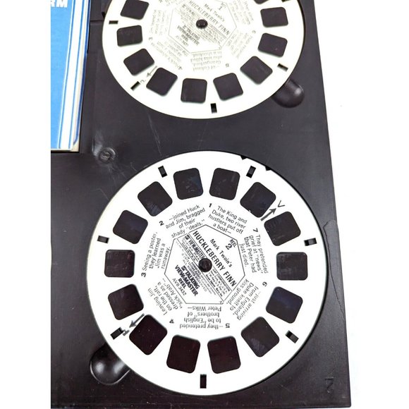 Talking View-Master GAF Huckleberry Finn Mark Twain Movies 3 Reel Set AVB343 VTG - Picture 9 of 11